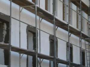 Residential wall construction project using San Fernando Valley Scaffolding for safe multi-level access